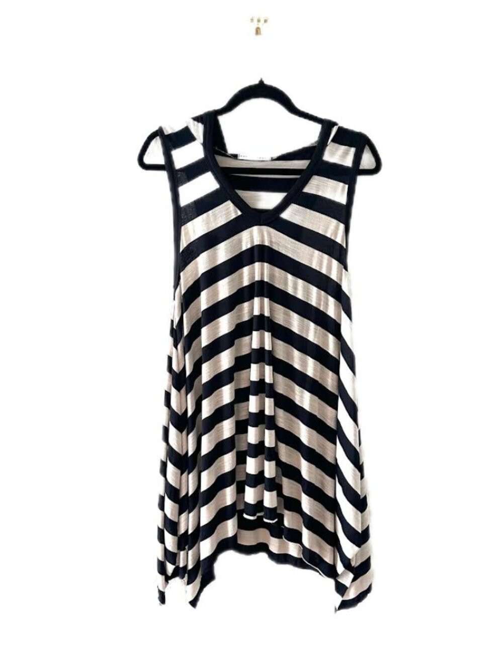 Robin Piccone Swimsuit Cover Up Mini Dress Hooded Striped